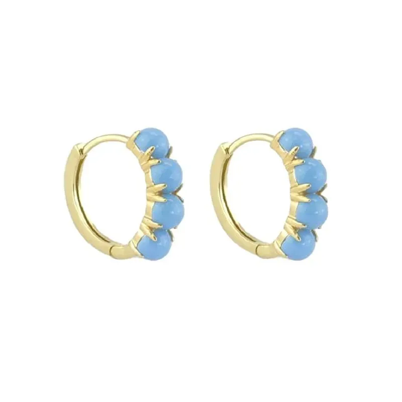 Aros Pendientes en Plata de Ley 925m chapados oro con 15 mm. y 4 pied