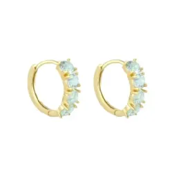 Aros Pendientes en Plata de Ley 925m chapados en oro 15 mm. y 4 circo