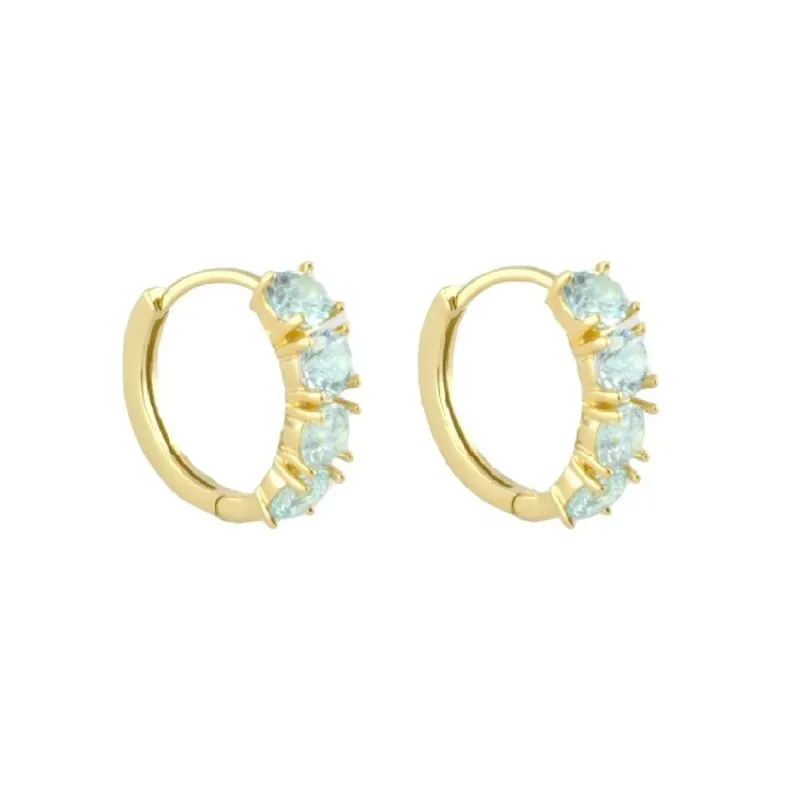 Aros Pendientes en Plata de Ley 925m chapados en oro 15 mm. y 4 circo