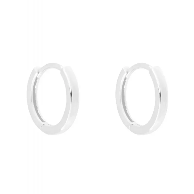 Aros Pendientes Argollas en Plata de Ley 925m lisos con 14 mm.