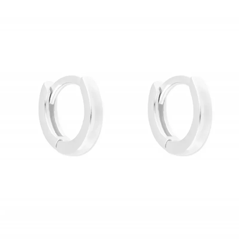 Aros Pendientes en Plata de Ley 925m lisos con 10 mm.