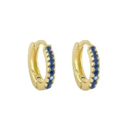Aros Pendientes en Plata de Ley 925m chapados en oro con 10 mm. circo