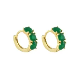 Aros Pendientes en Plata de Ley 925m chapados en oro con 10 mm. tres