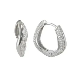 Aros Pendientes en Plata de Ley 925m con 22 mm. de diámetro ondulados