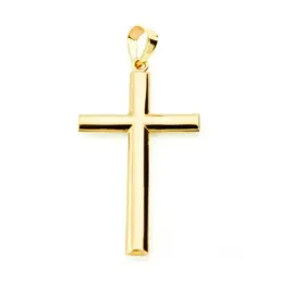 Cruz Colgante Oro 9k unisex 37 mm. lisa tubo
