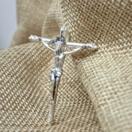 Cruz Cristo de la Expiración de Málaga Colgante en Plata de Ley 925m