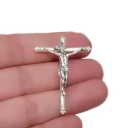 Cruz Cristo de la Expiración de Málaga Colgante en Plata de Ley 925m