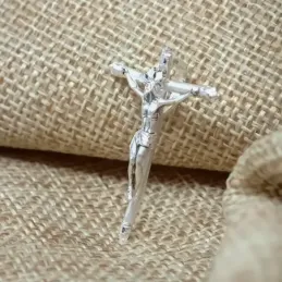 Cruz Cristo de la Expiración de Málaga Colgante en Plata de Ley 925m