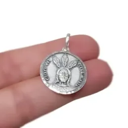 Cristo del Prendimiento Medalla en Plata de Ley 925m maciza con 21 mm