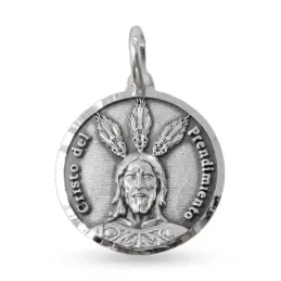 Cristo del Prendimiento Medalla en Plata de Ley 925m maciza con 21 mm