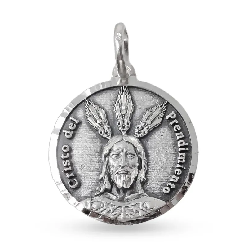 Cristo del Prendimiento Medalla en Plata de Ley 925m maciza con 21 mm