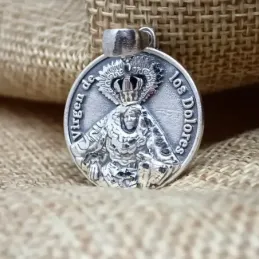 Cristo Humildad y Virgen de los Dolores de Málaga Medalla Escapulario