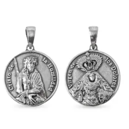 Cristo Humildad y Virgen de los Dolores de Málaga Medalla Escapulario