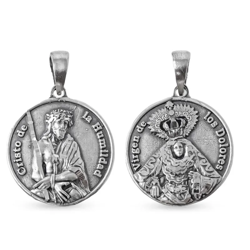 Cristo Humildad y Virgen de los Dolores de Málaga Medalla Escapulario