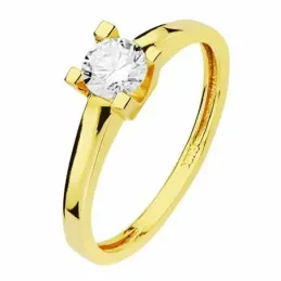 Solitario oro 18k circonita 5mm. [AA2290]