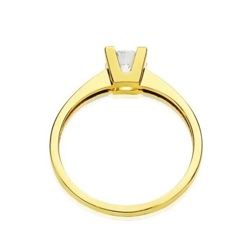Solitario oro 18k circonita 5mm. [AA2290]