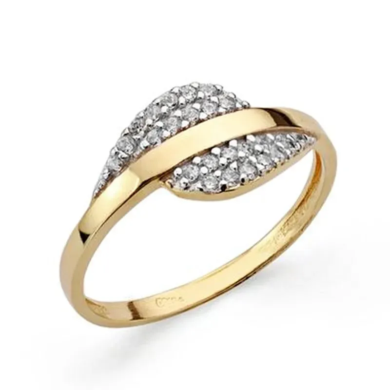 Sortija oro 18k bicolor circonitas [AA0421]