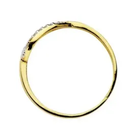 Sortija oro 18k bicolor circonitas [AA0421]