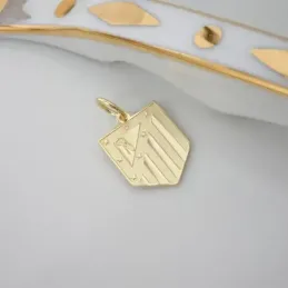 Atlético de Madrid Colgante Oro de 18k macizo con 18 mm. escudo actua