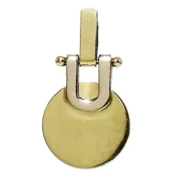 Colgante oro 18k bicolor cara lisa grabar [90GR]