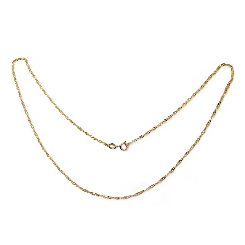 Cadena oro 18k maciza singapur 45 cm. 1,5 mm. 2.30 grs. [9515]