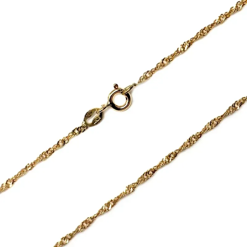 Cadena oro 18k maciza singapur 45 cm. 1,5 mm. 2.30 grs. [9515]