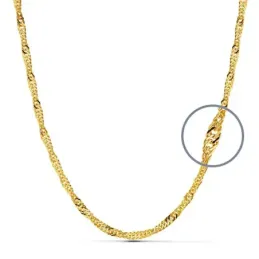 Cadena oro 18k maciza singapur 60 cm. 3 mm. 10.50 grs. [9531]