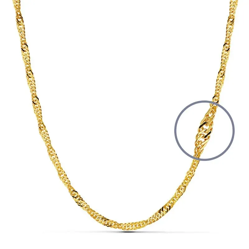 Cadena oro 18k maciza singapur 60 cm. 3 mm. 10.50 grs. [9531]