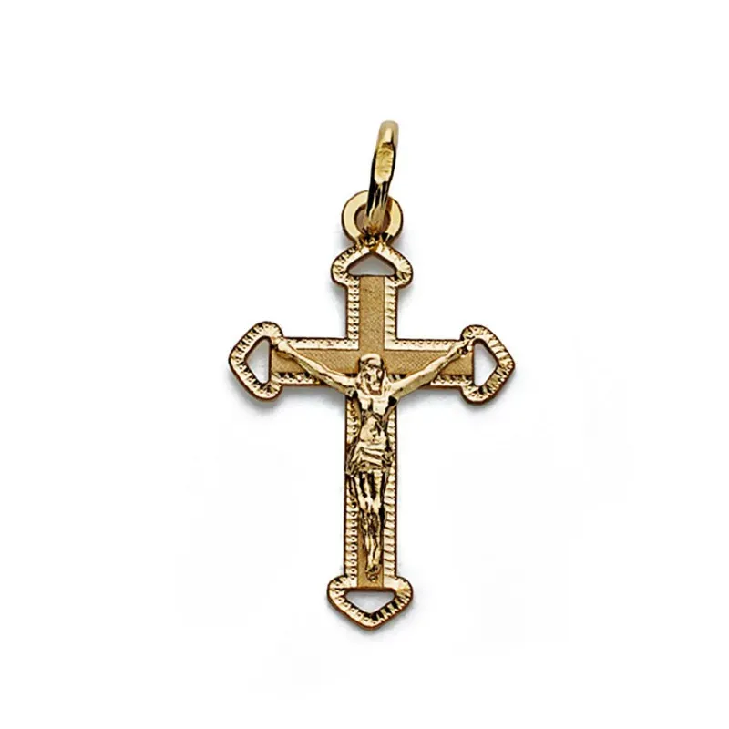 Colgante cruz oro 18k Cristo 23mm. [AA0189]