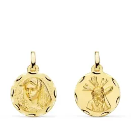 Cristo del Gran Poder Virgen Esperanza Macarena Escapulario Oro 18k u