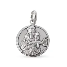 Escapulario Sagrado Corazón de Jesús Virgen del Carmen Medalla en Pla