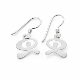 Pendientes plata Ley 925m Indalo bailón cierre hippie [AB1082]