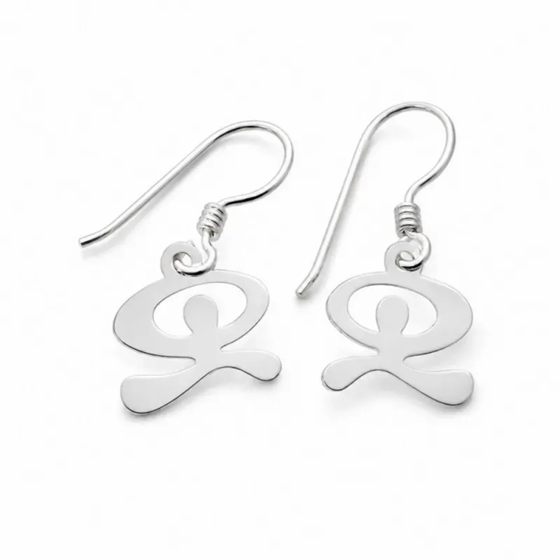 Pendientes plata Ley 925m Indalo bailón cierre hippie [AB1082]