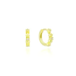 Aros Pendientes en Plata de Ley 925m chapados en oro con 12 mm. con t