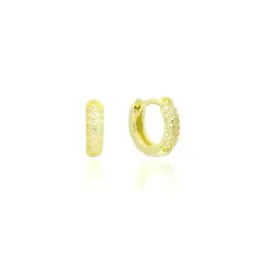 Aros Pendientes en Plata de Ley 925m chapados en oro con 12 mm. redon