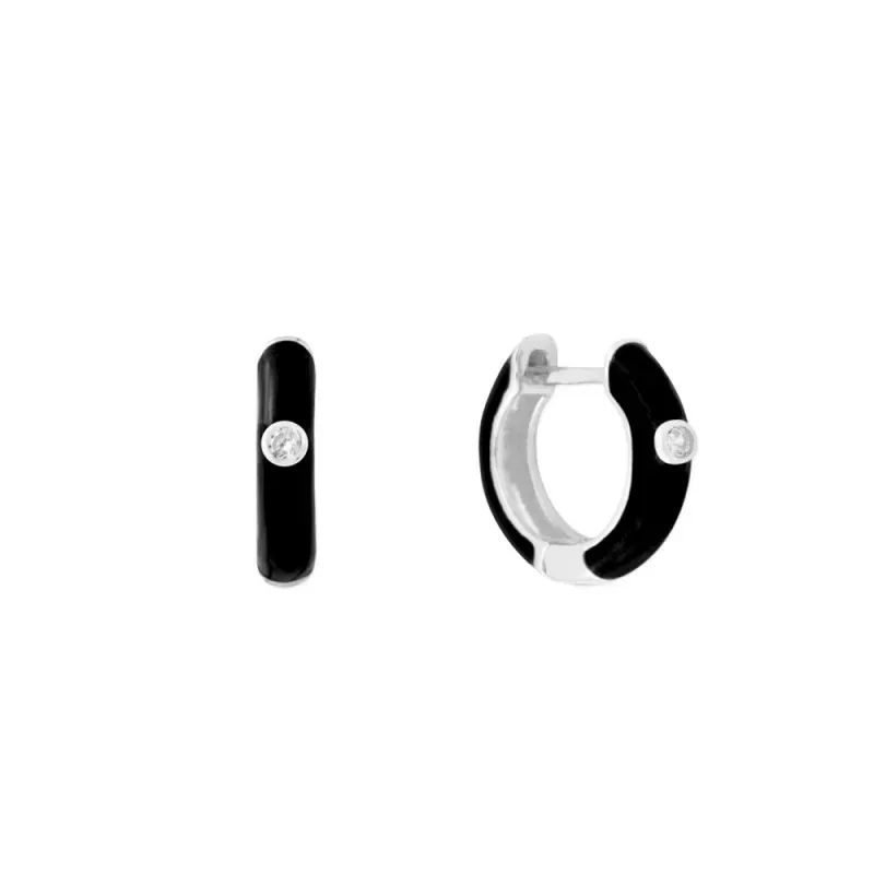 Aros Pendientes en Plata de Ley 925m de 12 mm. esmaltados coral circo