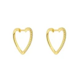 Pendientes en Plata de Ley 925m chapados en oro con 19.5 mm. forma de