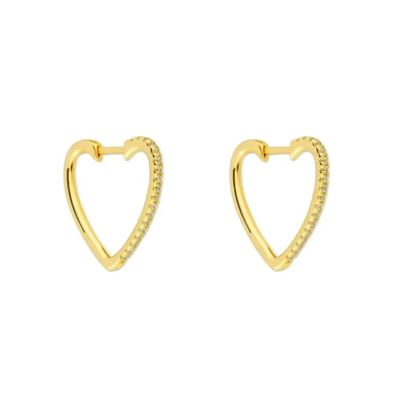 Pendientes en Plata de Ley 925m chapados en oro con 19.5 mm. forma de
