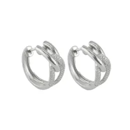 Aros Pendientes en Plata de Ley 925m de 18.5 mm. formas entrelazadas