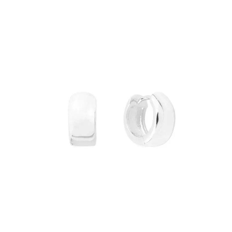 Aros Pendientes en Plata de Ley 925m de 12 mm. circulares lisos