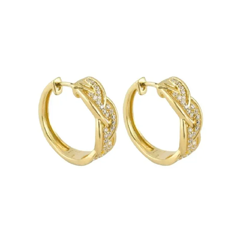 Aros Pendientes en Plata de Ley 925m chapados en oro 18.5 mm. formas