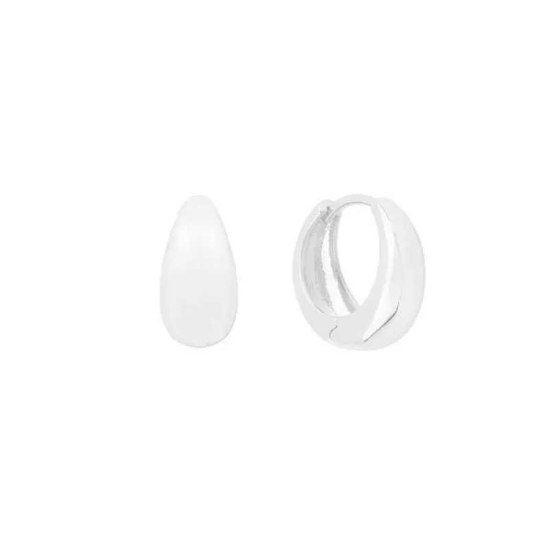 Aros Pendientes en Plata de Ley 925m de 15 mm. lisos de estilo vintag