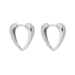 Pendientes en Plata de Ley 925m de 24 mm. alargados lisos