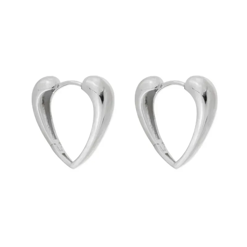 Pendientes en Plata de Ley 925m de 24 mm. alargados lisos