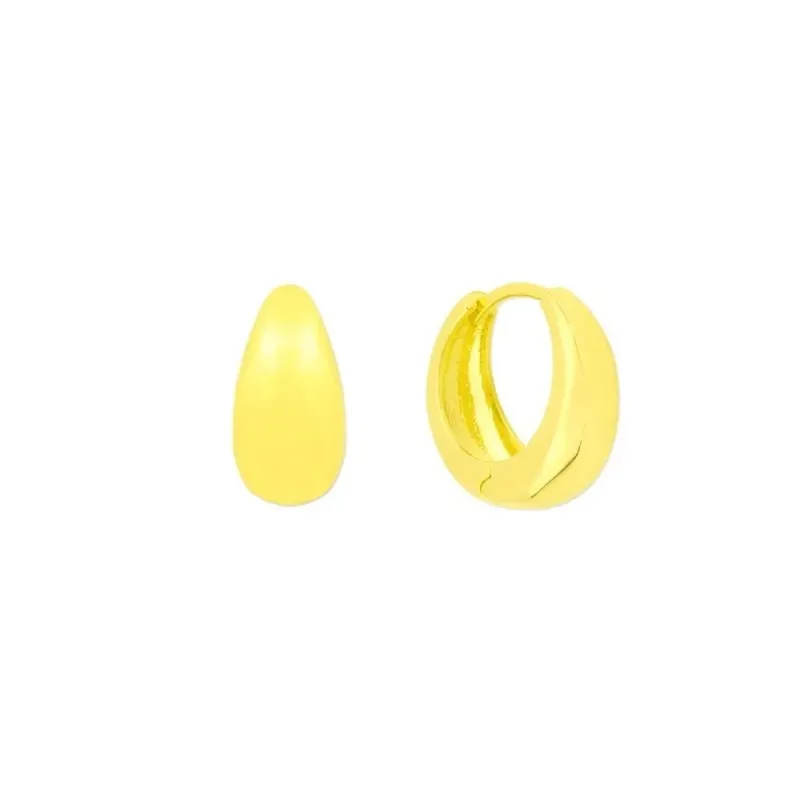 Aros Pendientes en Plata de Ley 925m chapados en oro con 15 mm. estil