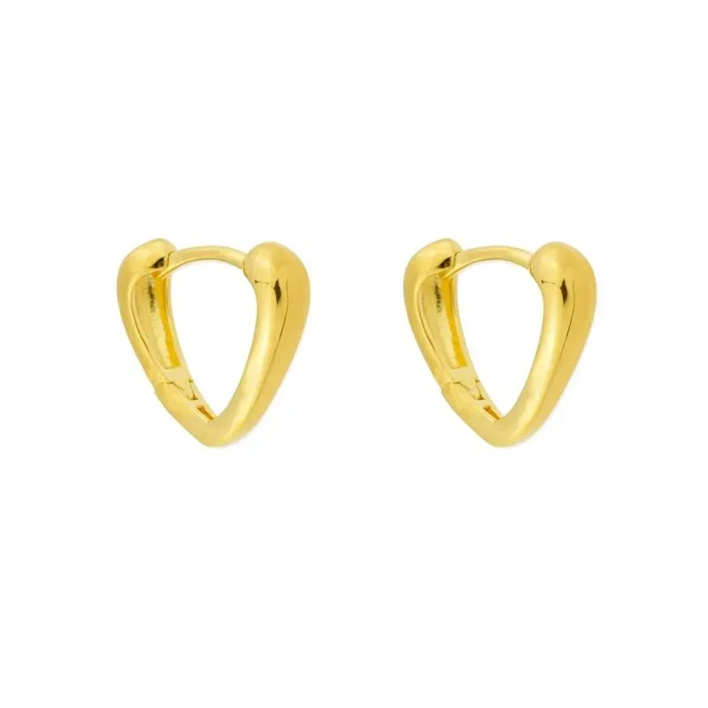 Pendientes en Plata de Ley 925m chapados oro con 14 mm. alargados
