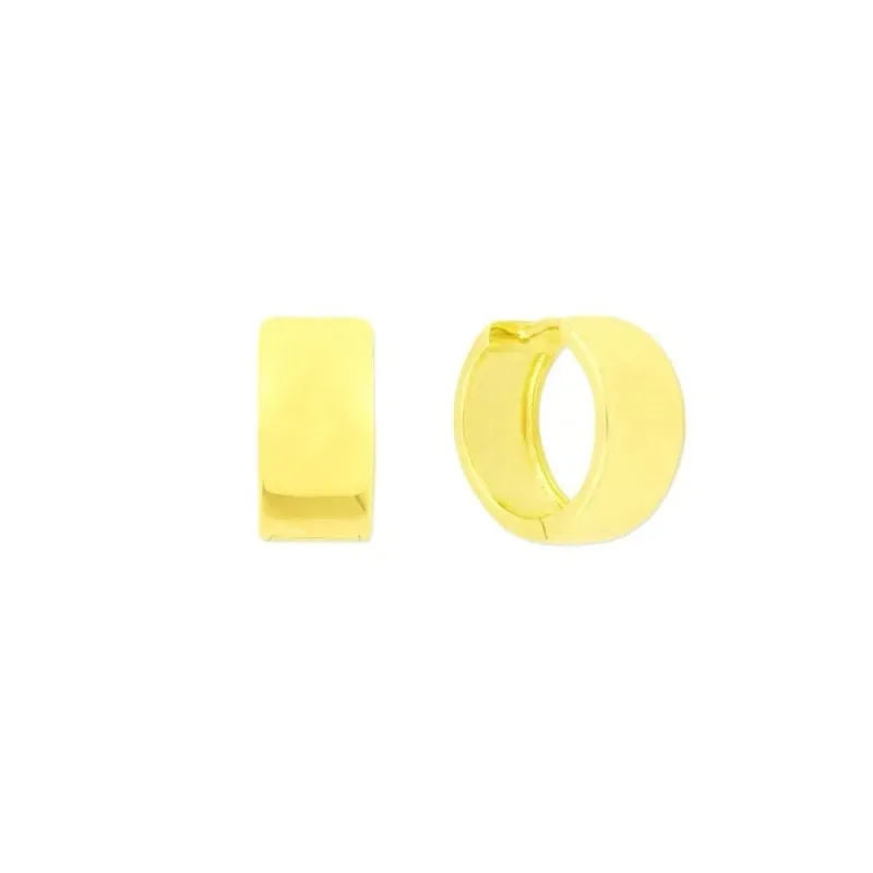Aros Pendientes en Plata de Ley 925m chapados oro con 15 mm. anchos l