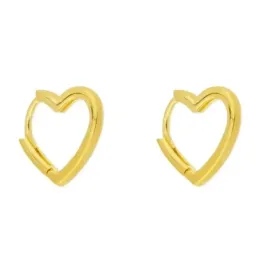 Pendientes en Plata de Ley 925m chapados en oro con 14 mm. forma de c