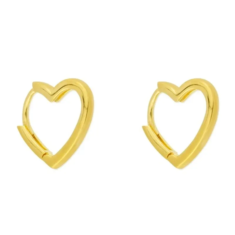 Pendientes en Plata de Ley 925m chapados en oro con 14 mm. forma de c