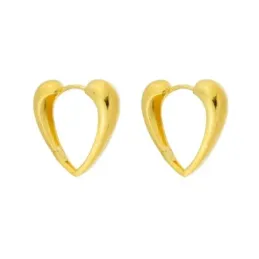 Pendientes en Plata de Ley 925m chapados en oro con 24 mm. alargados